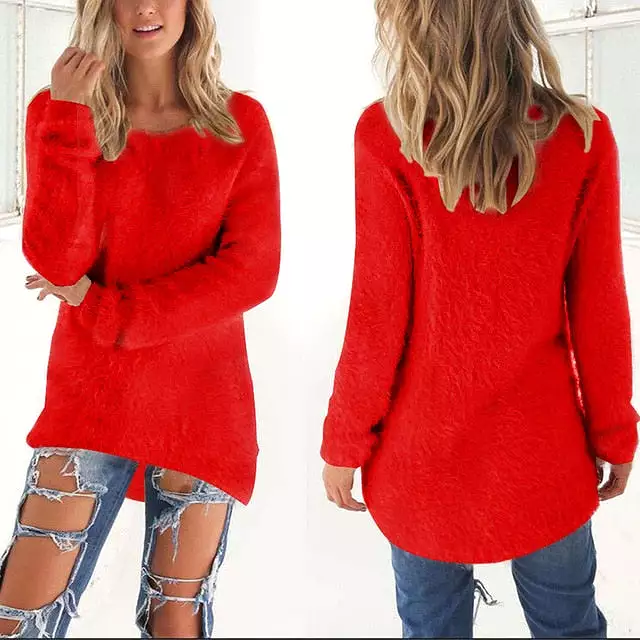 2022 NEW Women's Long Knitted Sweaters Pullovers Jumpers Autumn Winter