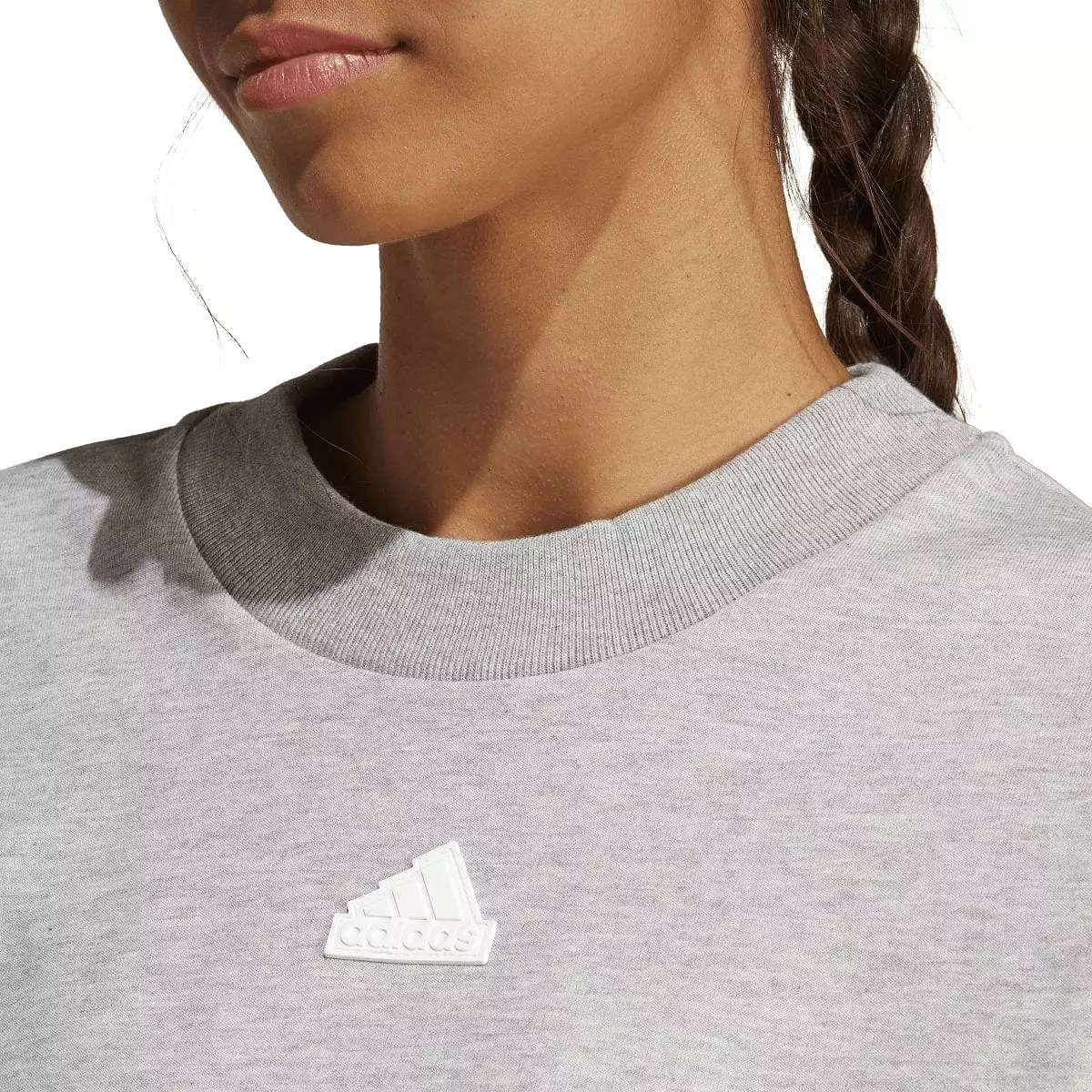 ADIDAS WOMEN'S FUTURE ICONS 3-STRIPES GREY SWEATSHIRT