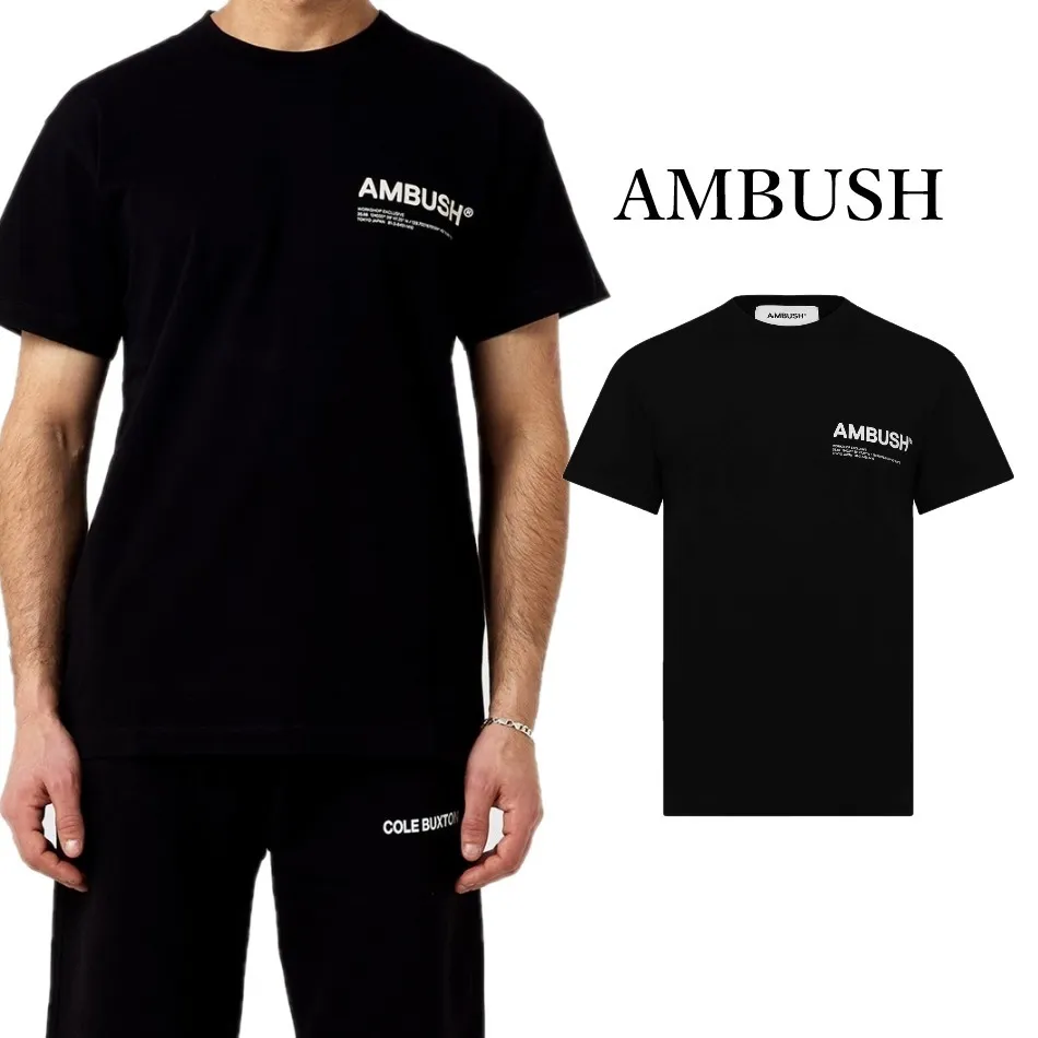 AMBUSH  |Plain Cotton Logo T-Shirts