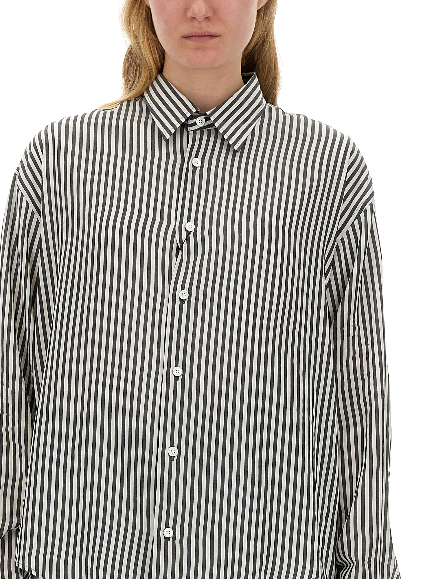 AMI PARIS    BOXY FIT COTTON POPLIN SHIRT