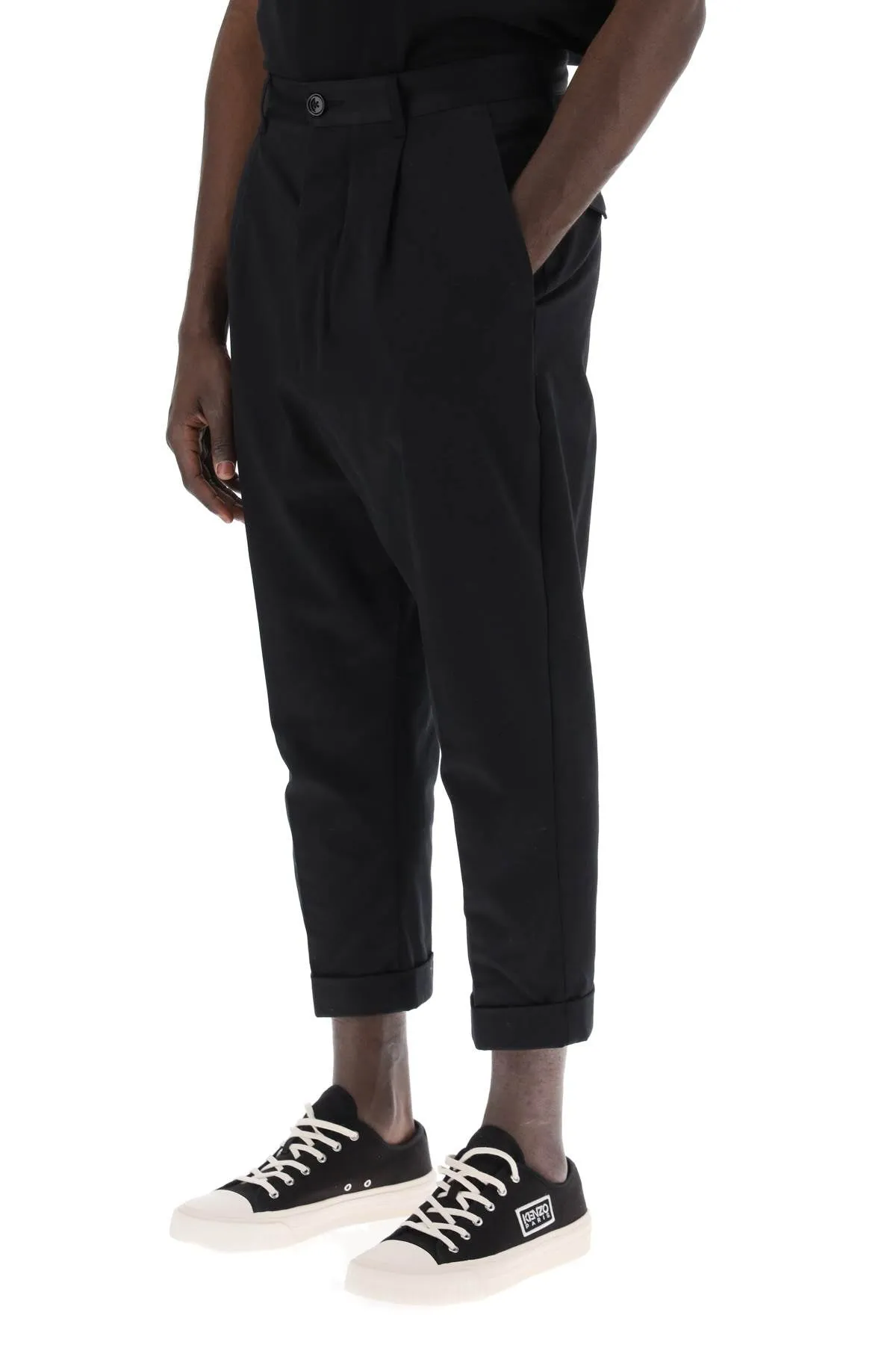 Ami paris cotton carrot pants for men