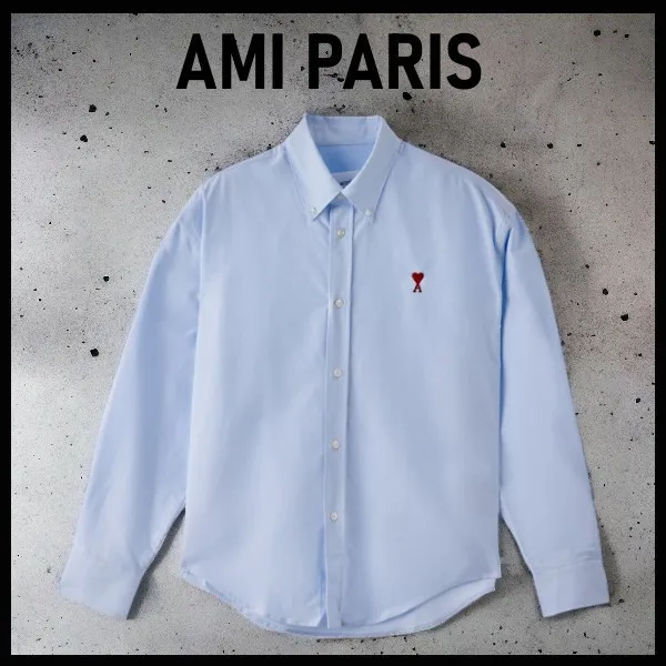 AMI PARIS  |Street Style Logo Designers Shirts