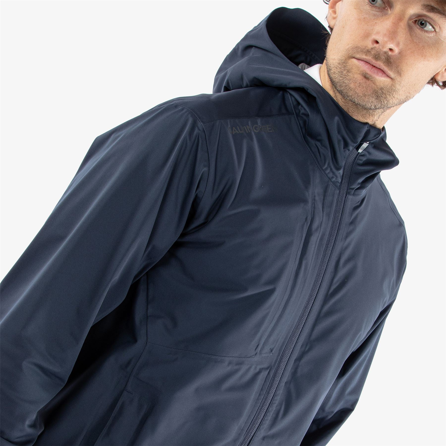 Amos Gore-Tex Full Zip Hooded Waterproof Jacket Navy - SS24