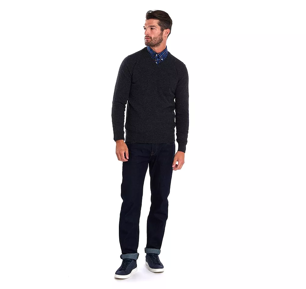 Barbour Men's Essential Lambswool V Neck Jumper