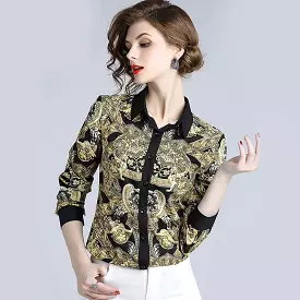 Black Floral Women Shirt