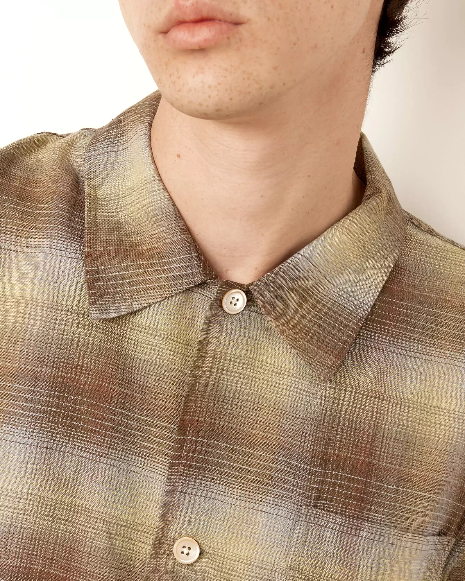 Box Shirt in Murky Static Summer Weave