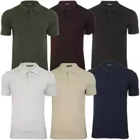 Brave Soul Men's 'Columbus' Knitted Polo Shirt