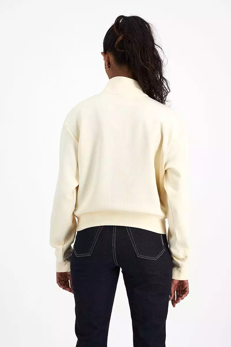 CHAMPION WOMEN'S ROCHESTER TECH QUARTER ZIP CREAM SWEATSHIRT