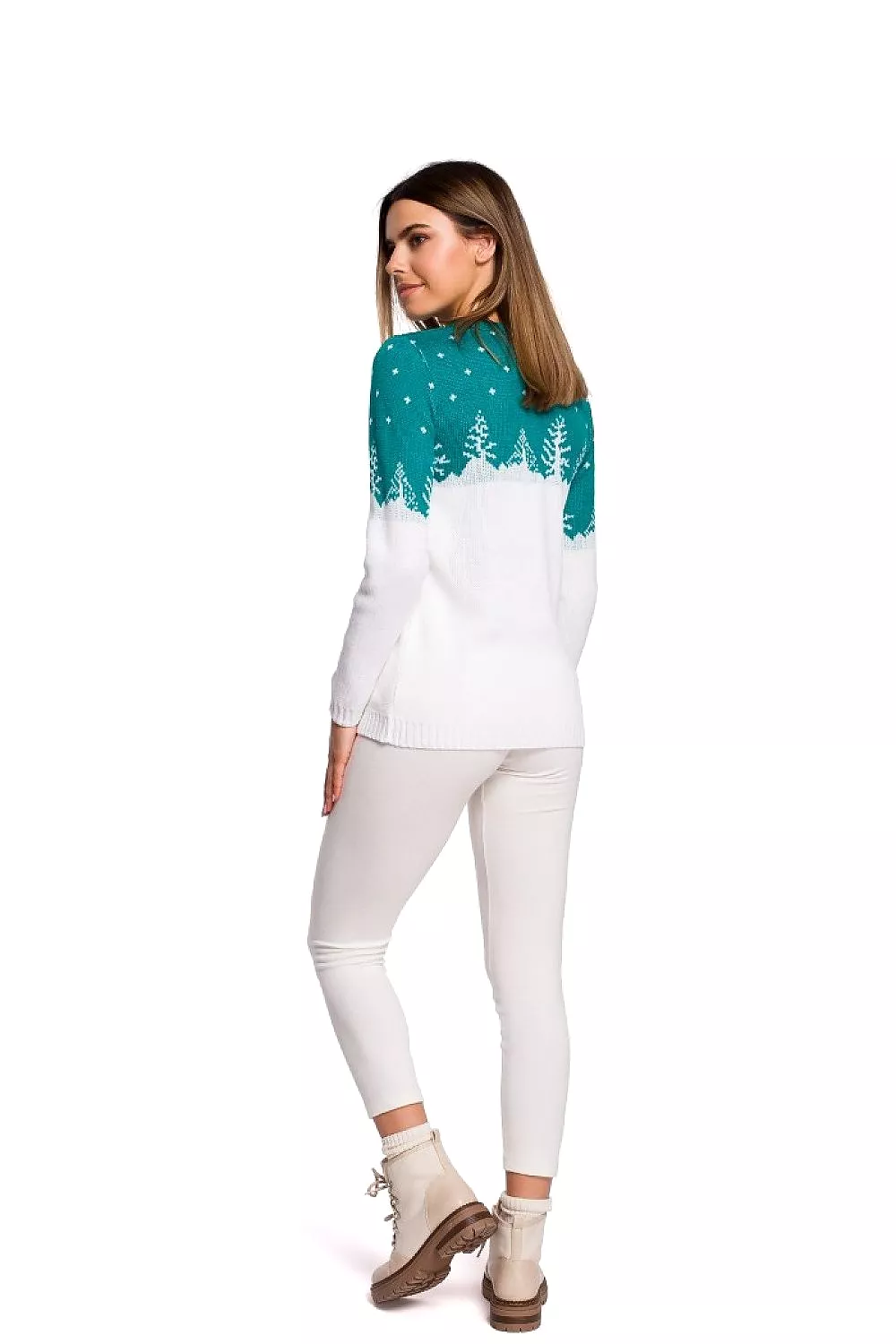 Christmas Sweater White/Green