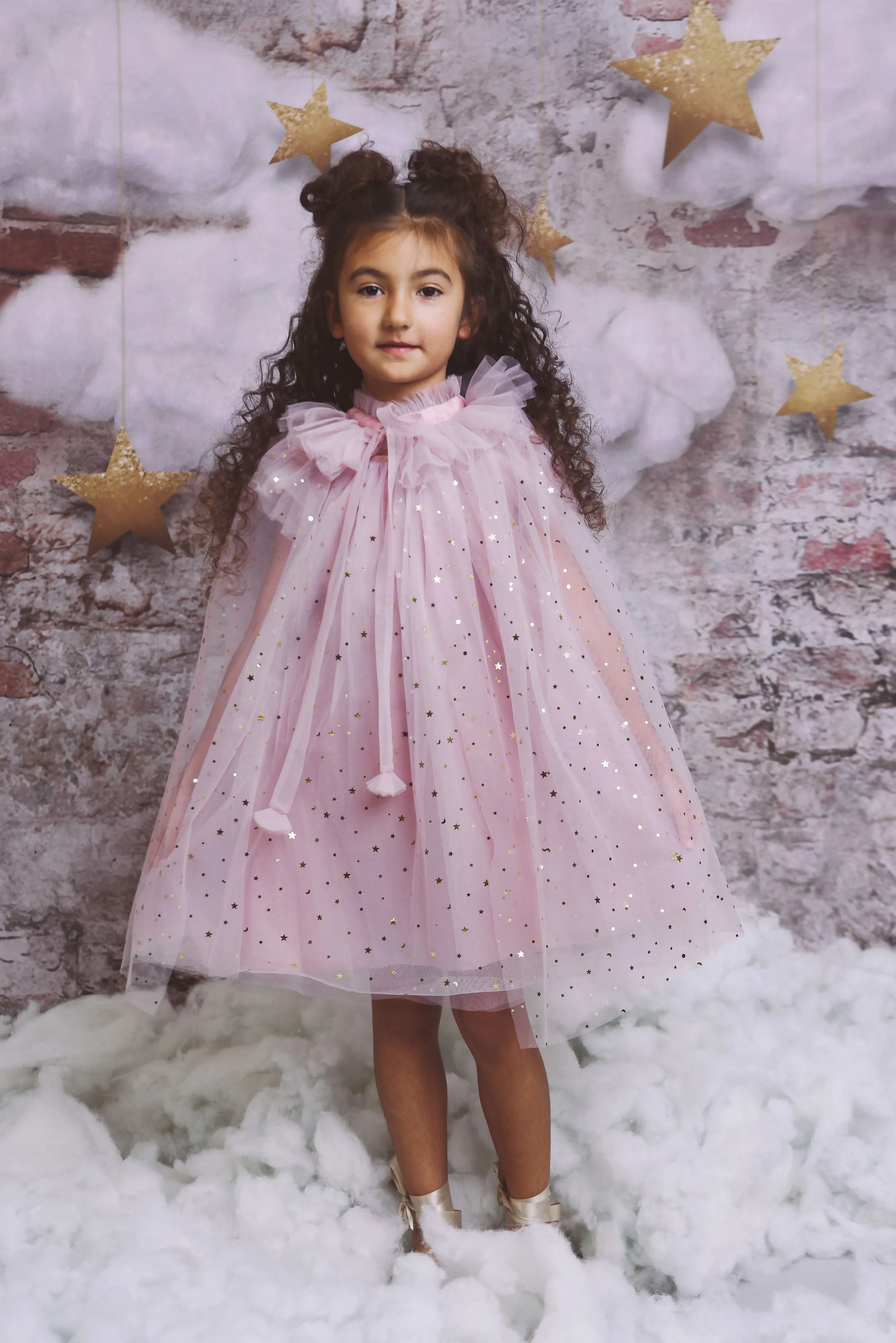 DOLLY STARS & MOON   TULLE CAPE dusty violet