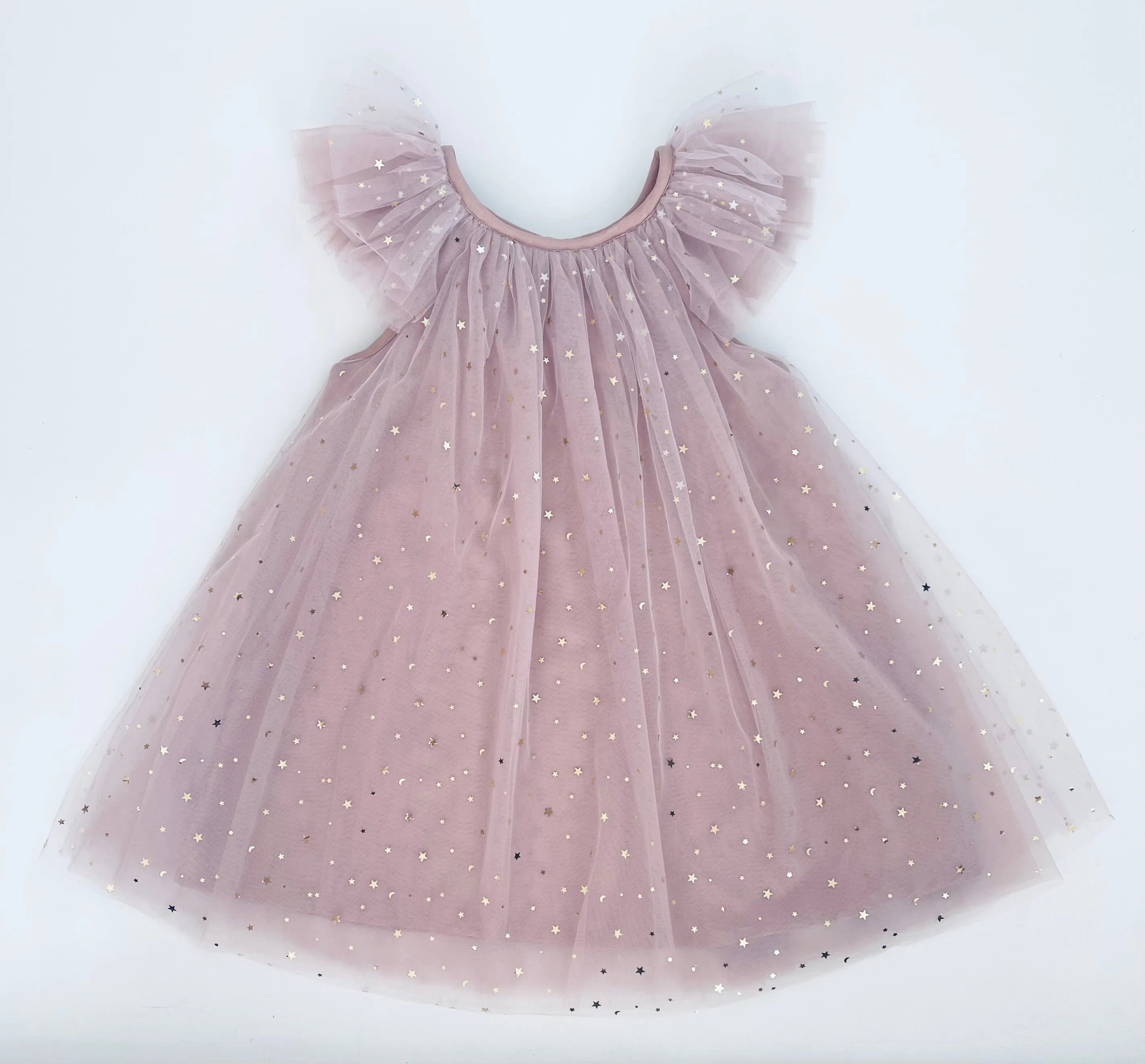 DOLLY STARS & MOON   TULLE FAIRY DRESS dusty violet