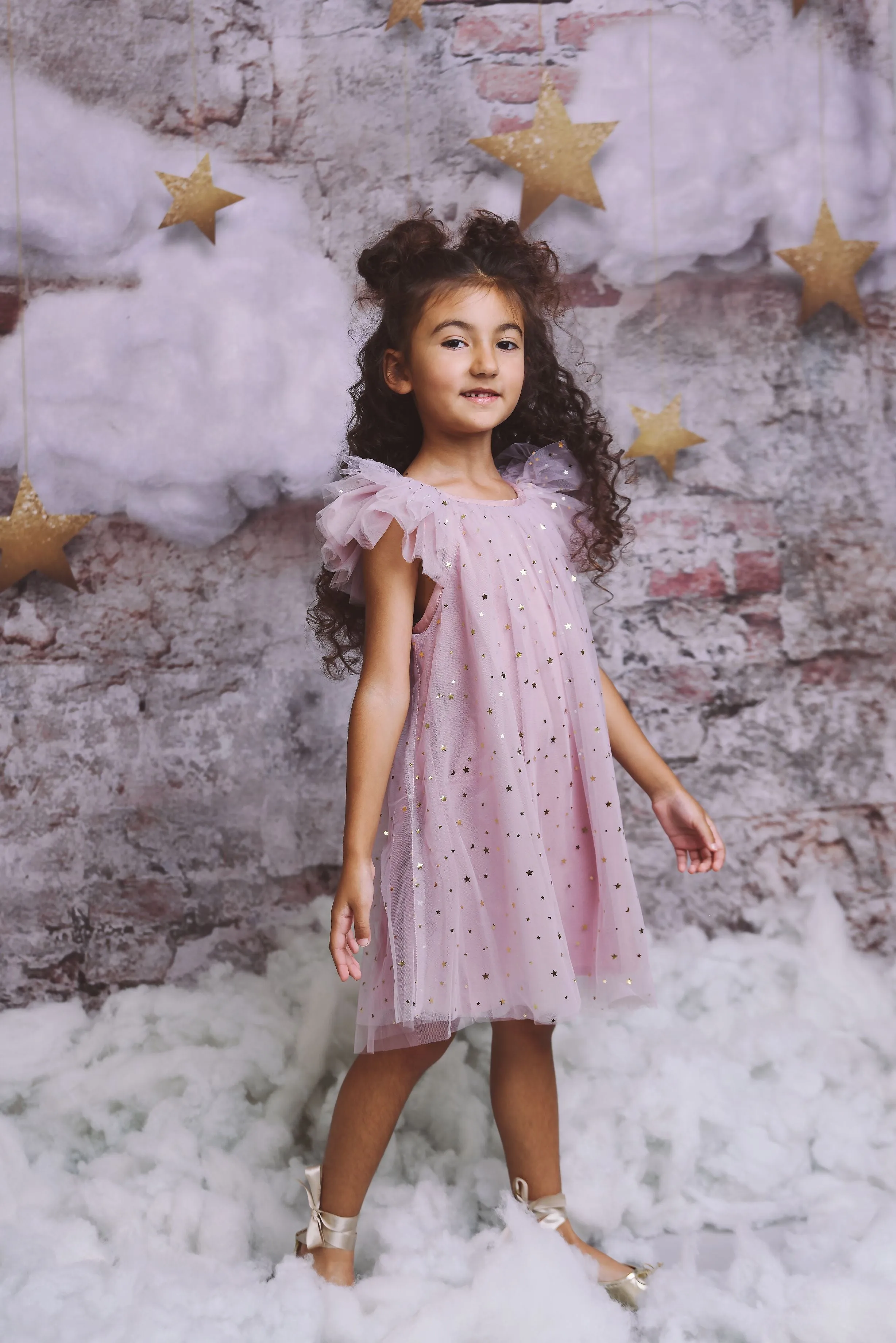 DOLLY STARS & MOON   TULLE FAIRY DRESS dusty violet