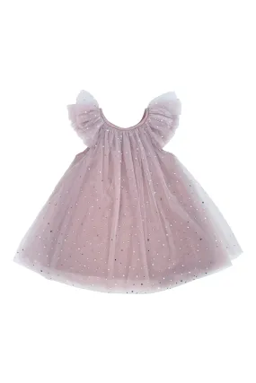 DOLLY STARS & MOON   TULLE FAIRY DRESS dusty violet