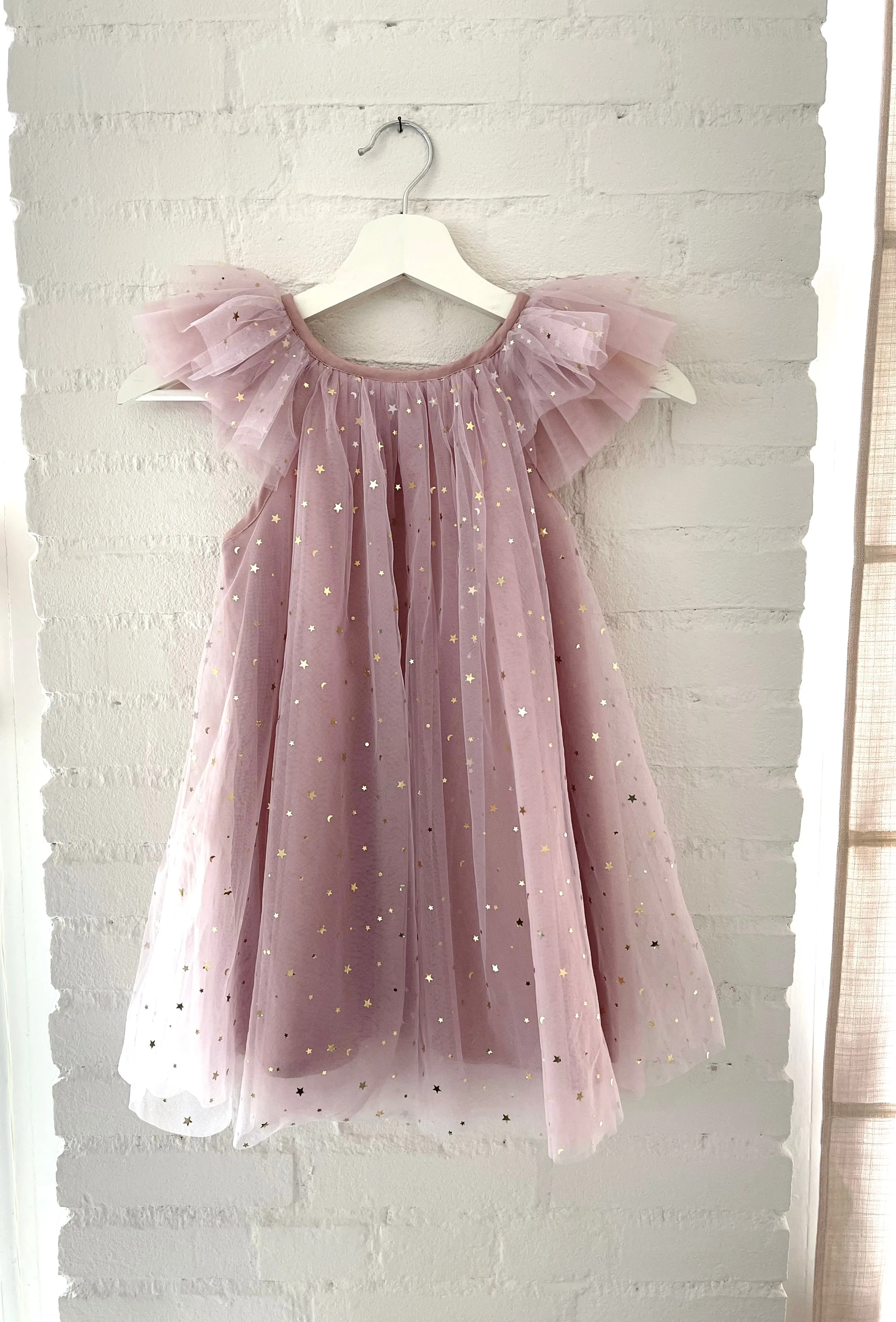 DOLLY STARS & MOON   TULLE FAIRY DRESS dusty violet