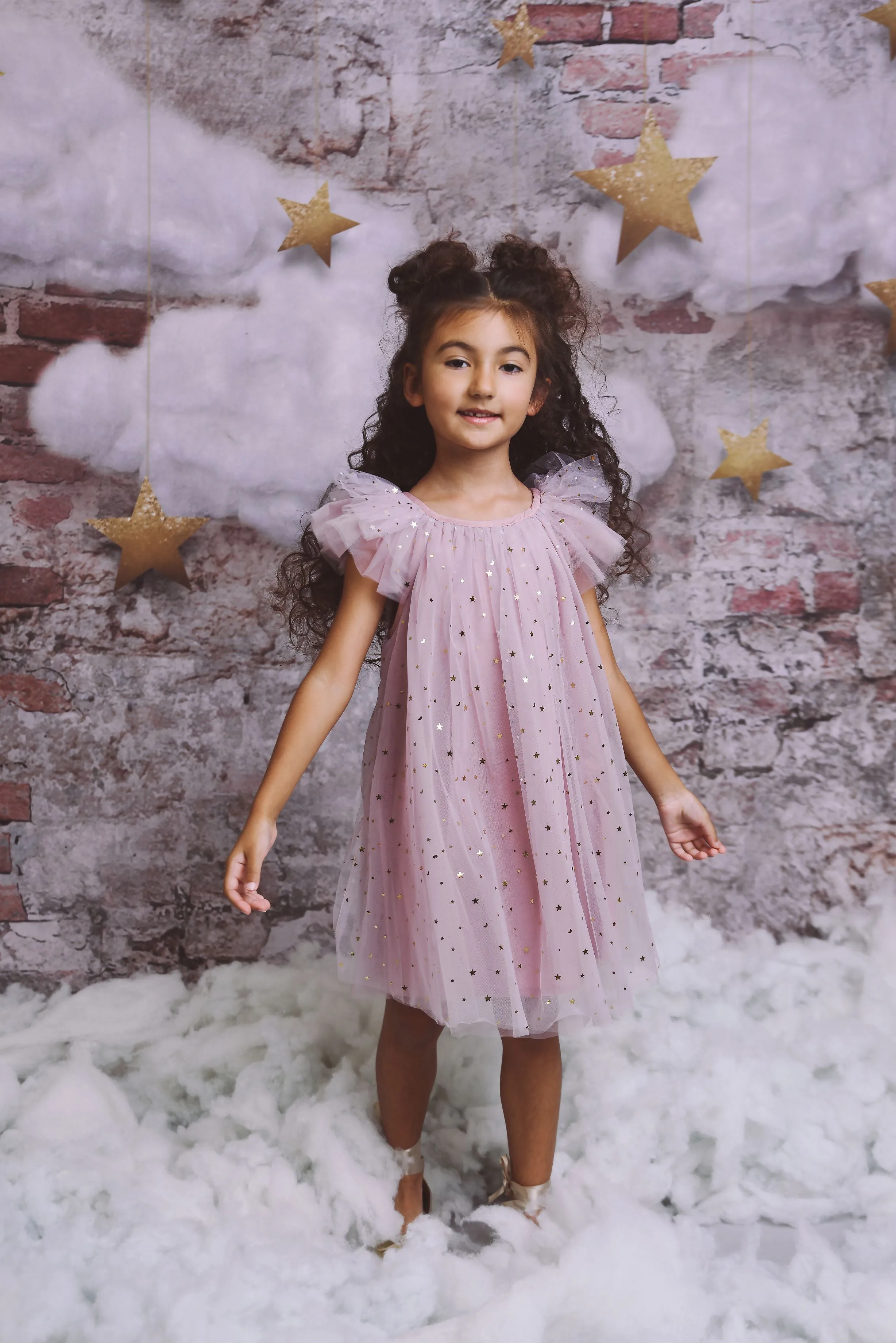 DOLLY STARS & MOON   TULLE FAIRY DRESS dusty violet