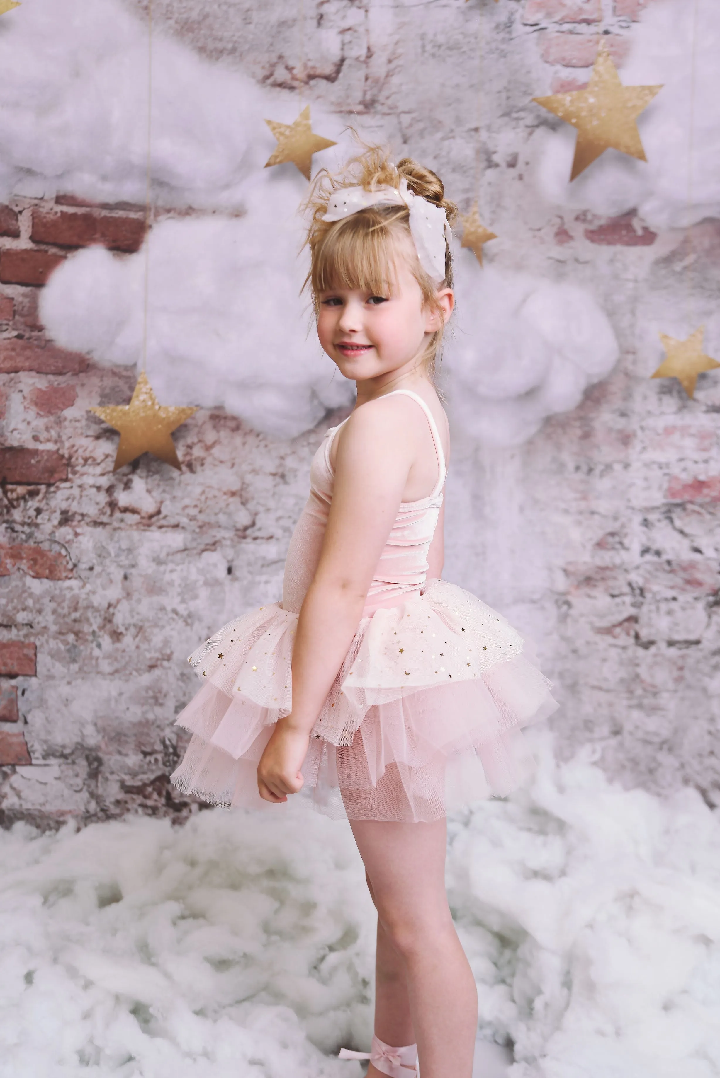 DOLLY STARS & MOON   TULLE HAIR SCRUNCHIE ballet pink