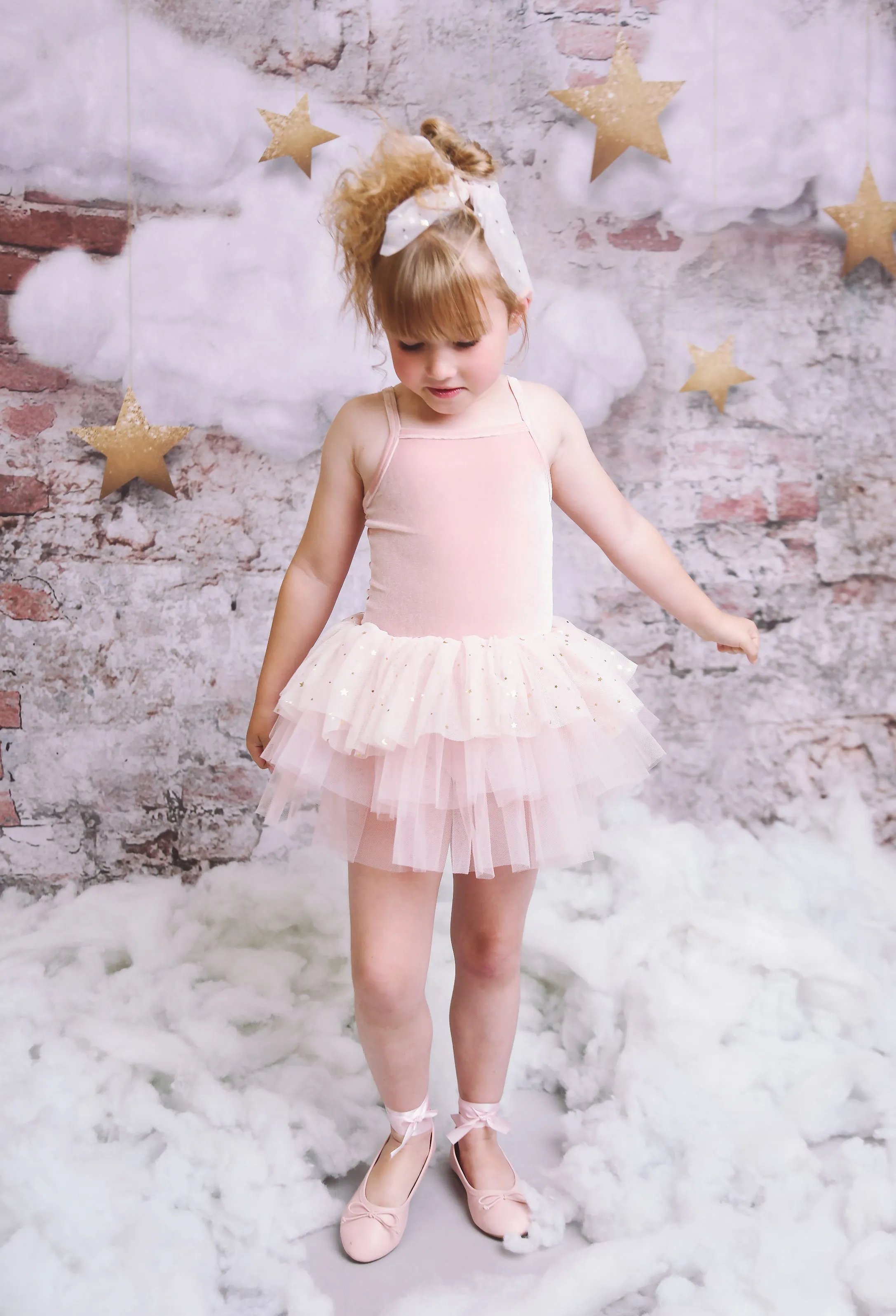 DOLLY STARS & MOON   TULLE HAIR SCRUNCHIE ballet pink