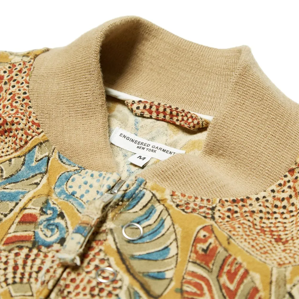 Engineered Garments Aviator JacketBrown Floral Print Canvas