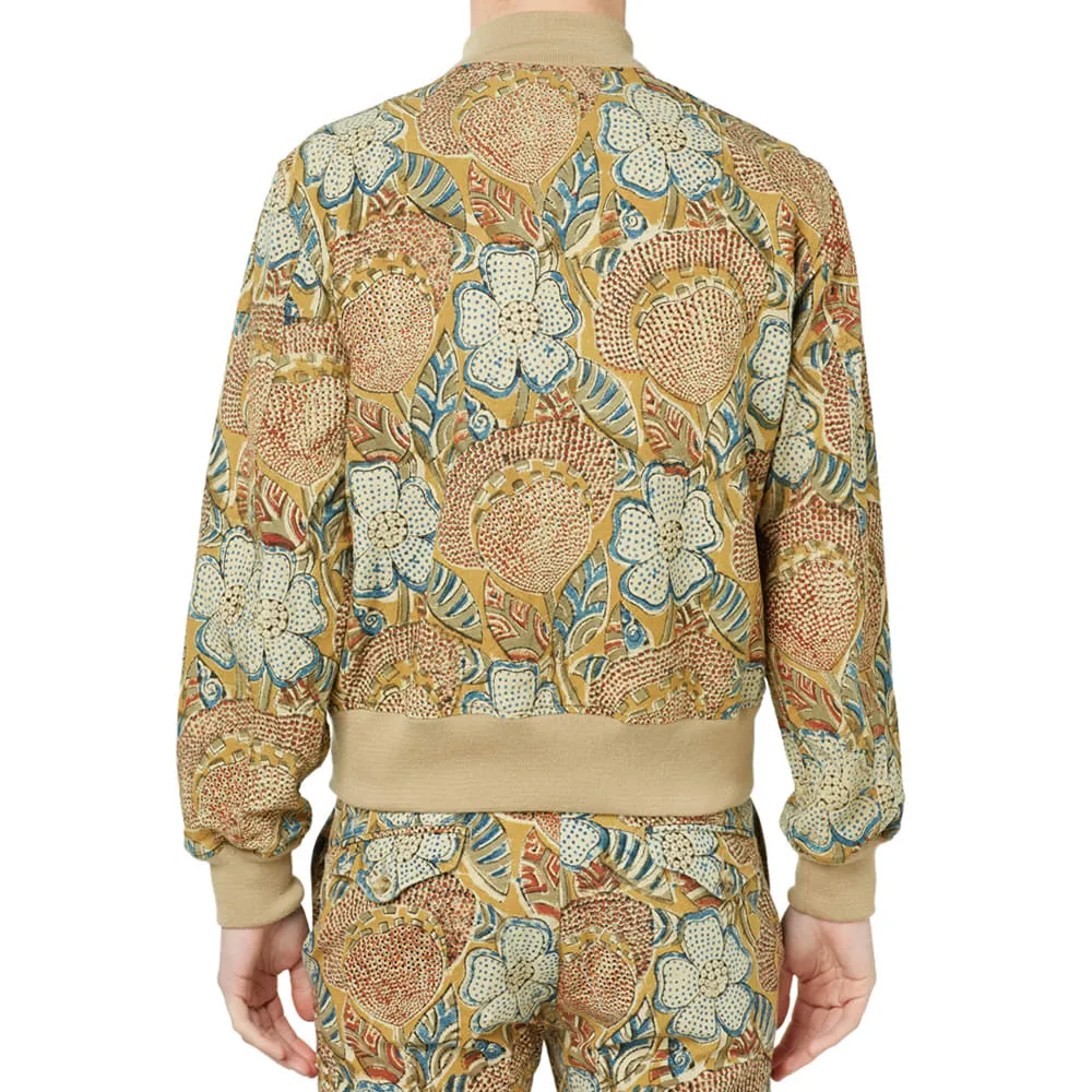 Engineered Garments Aviator JacketBrown Floral Print Canvas