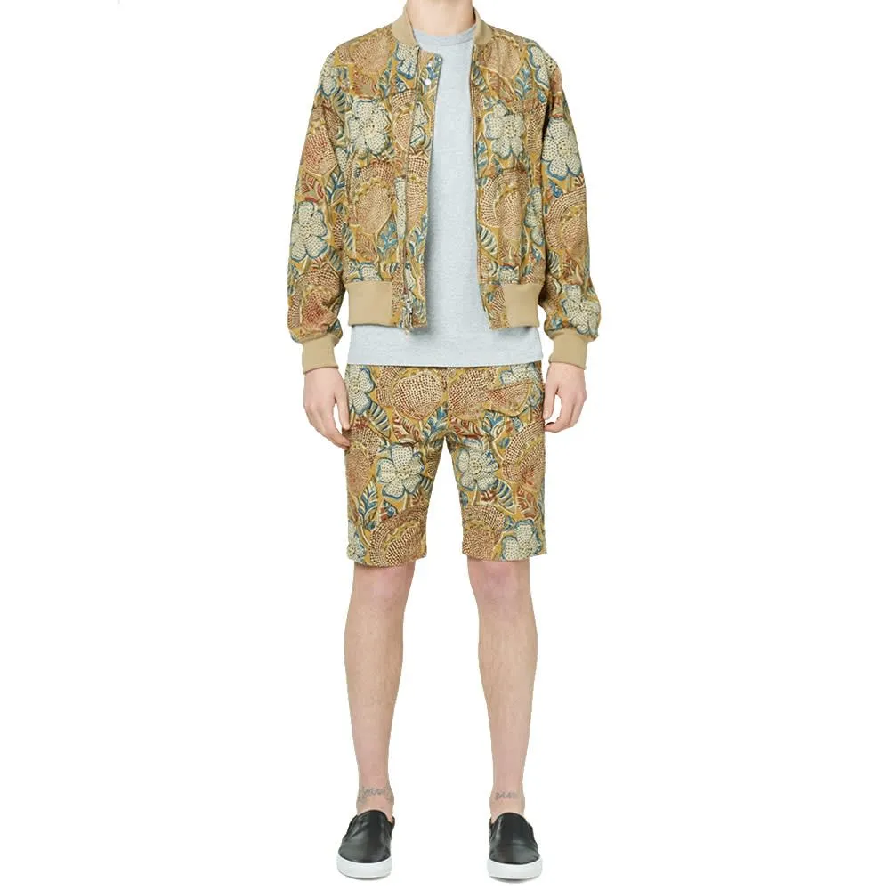 Engineered Garments Aviator JacketBrown Floral Print Canvas