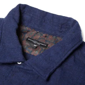 Engineered Garments Classic ShirtDark Navy Brushed Herringbone