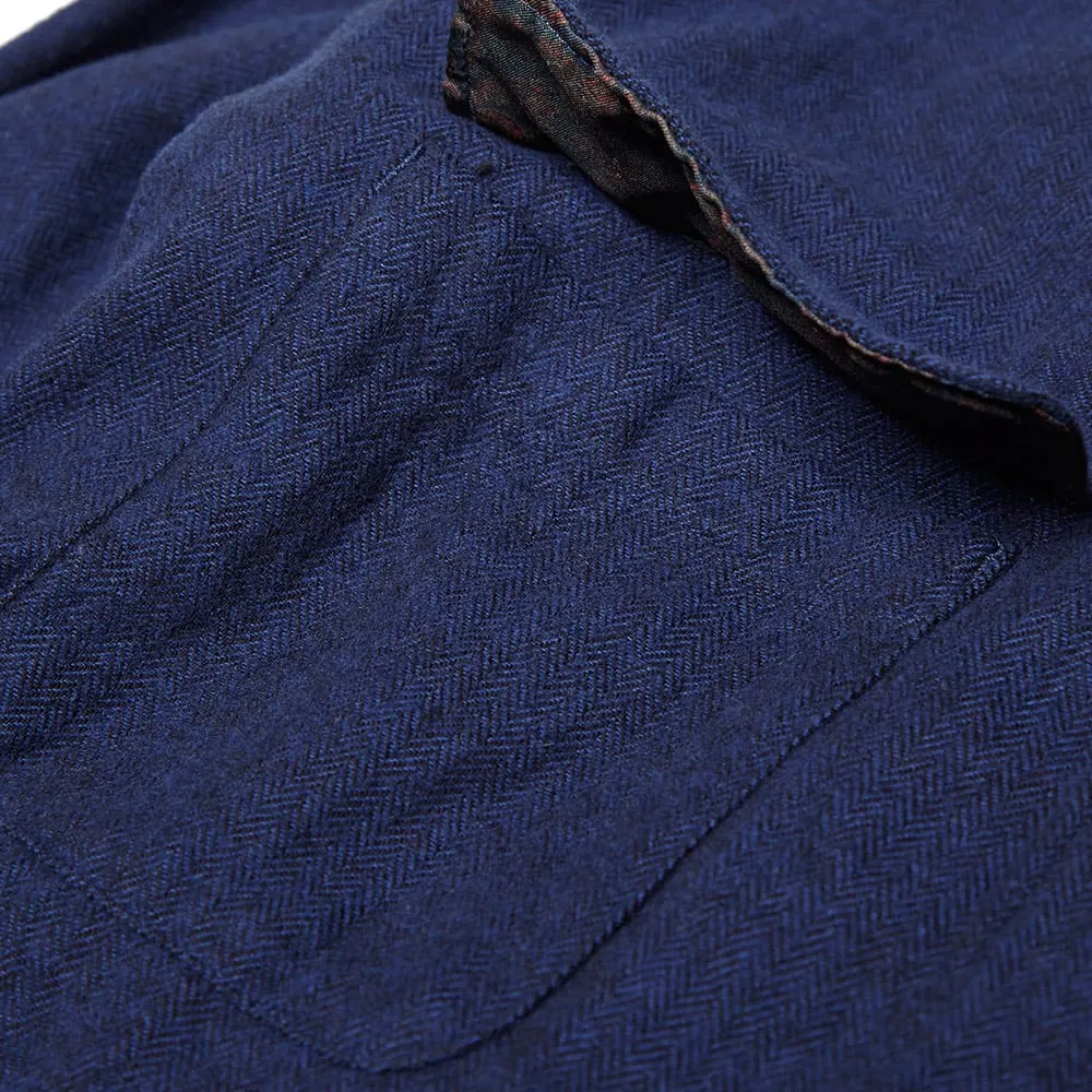 Engineered Garments Classic ShirtDark Navy Brushed Herringbone