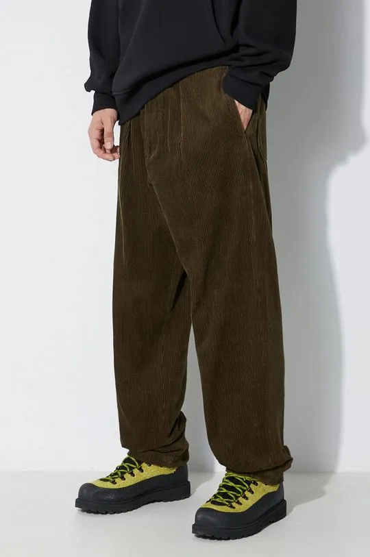 Engineered Garments corduroy trousers Carlyle Pant green color 23F1F012.WP009