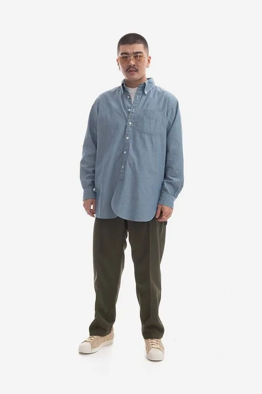 Engineered Garments cotton shirt Engineered Garments 19 Century BD men's blue color