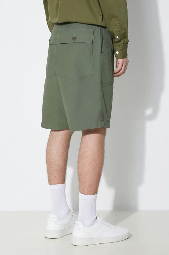 Engineered Garments cotton shorts Fatigue Short green color OR271.CT010