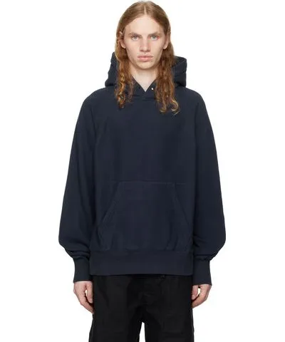 Engineered Garments Navy Raglan Hoodie