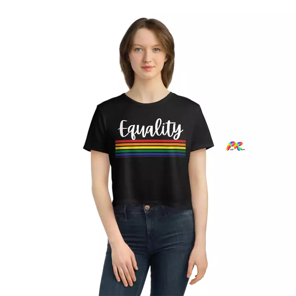 Equality Women's Flowy Cropped T-Shirt