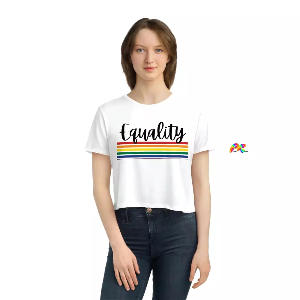 Equality Women's Flowy Cropped T-Shirt