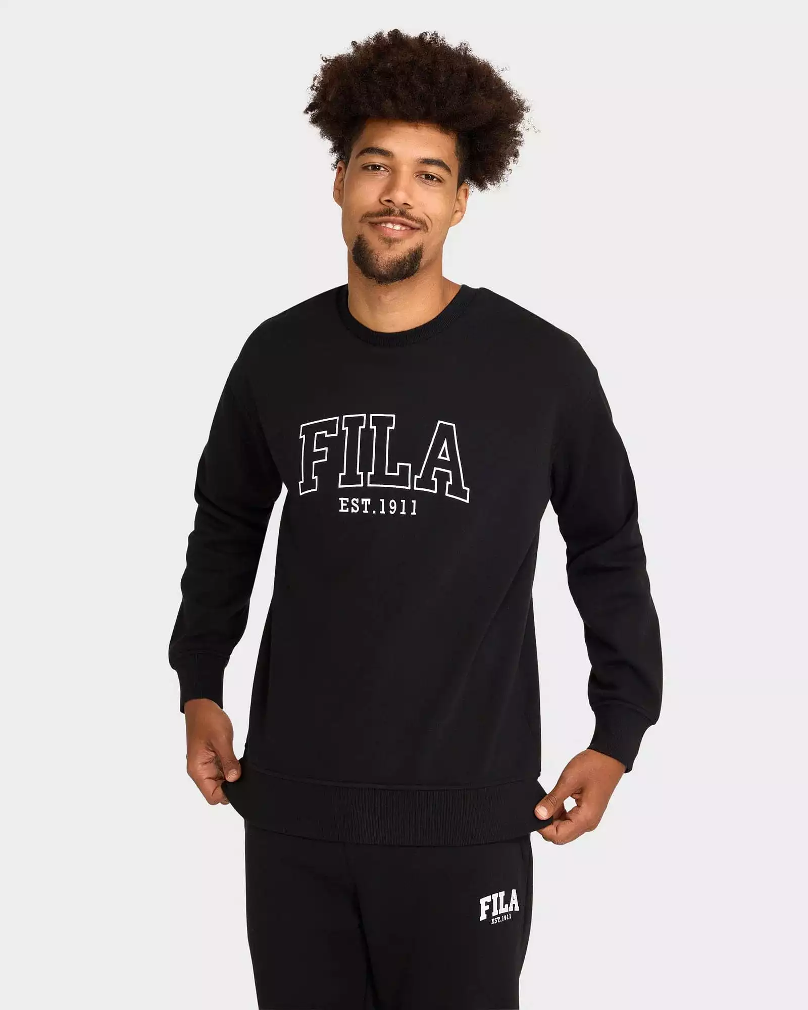 FILA UNISEX UC4.ZERO BLACK CREW SWEATSHIRT