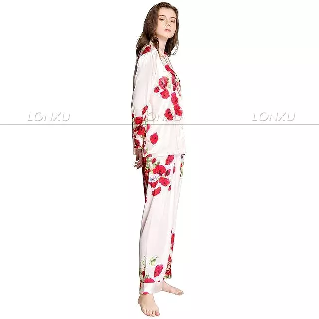 Floral Silk Women Pajama Set