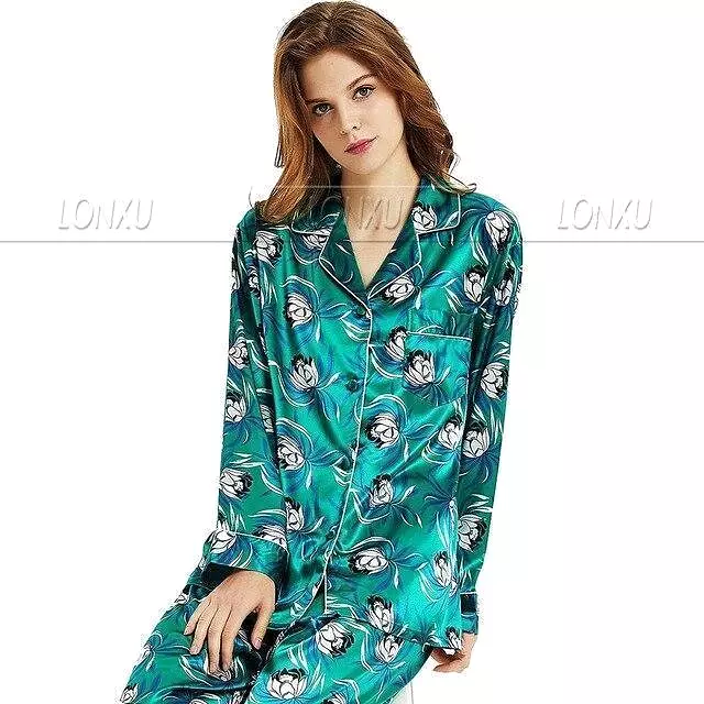 Floral Silk Women Pajama Set