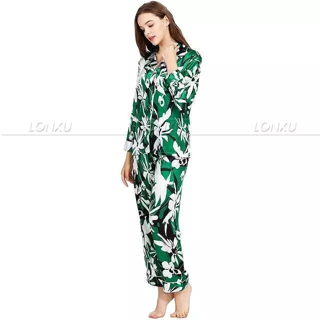 Floral Silk Women Pajama Set