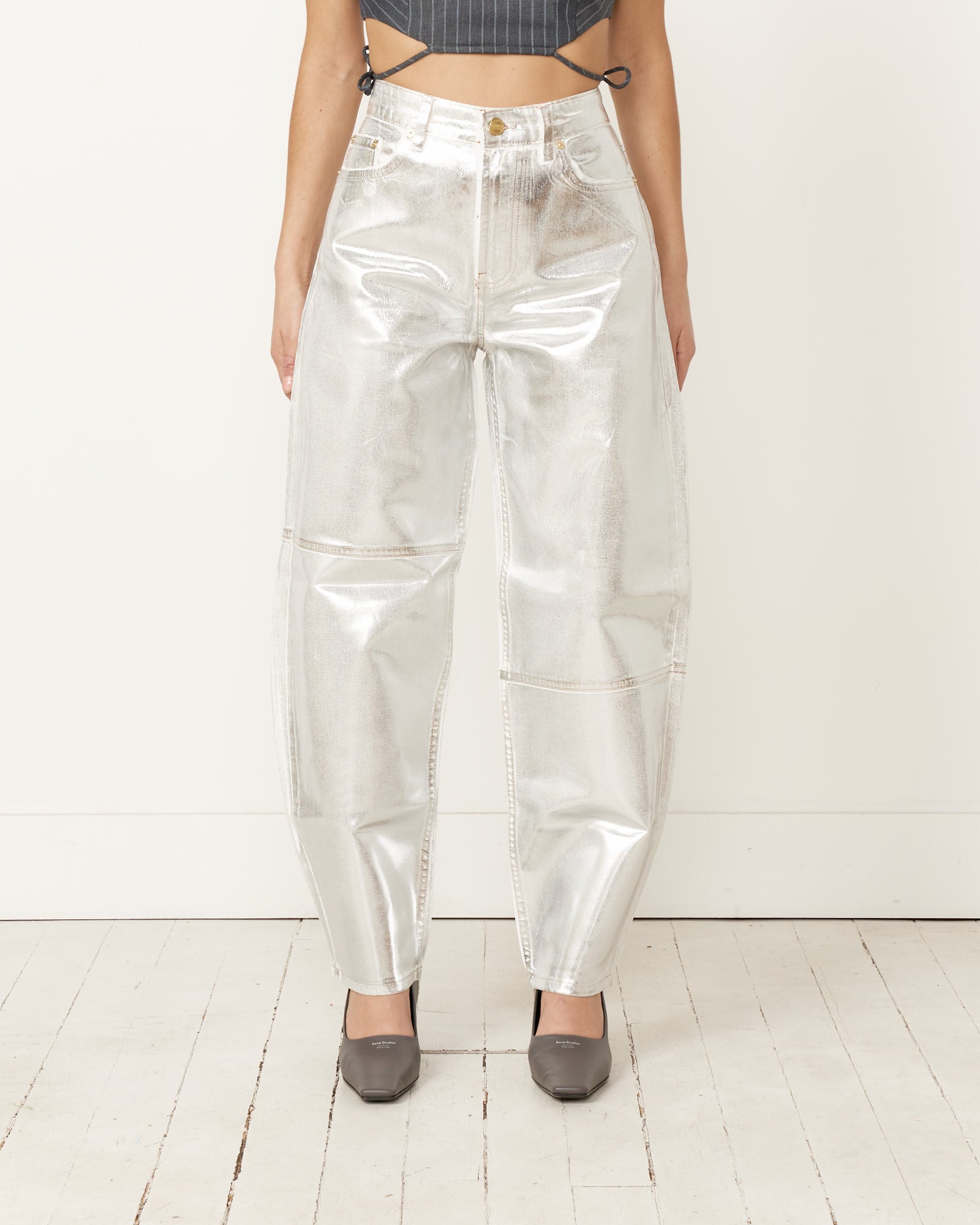 Foil Denim Stary Pant in Bright White