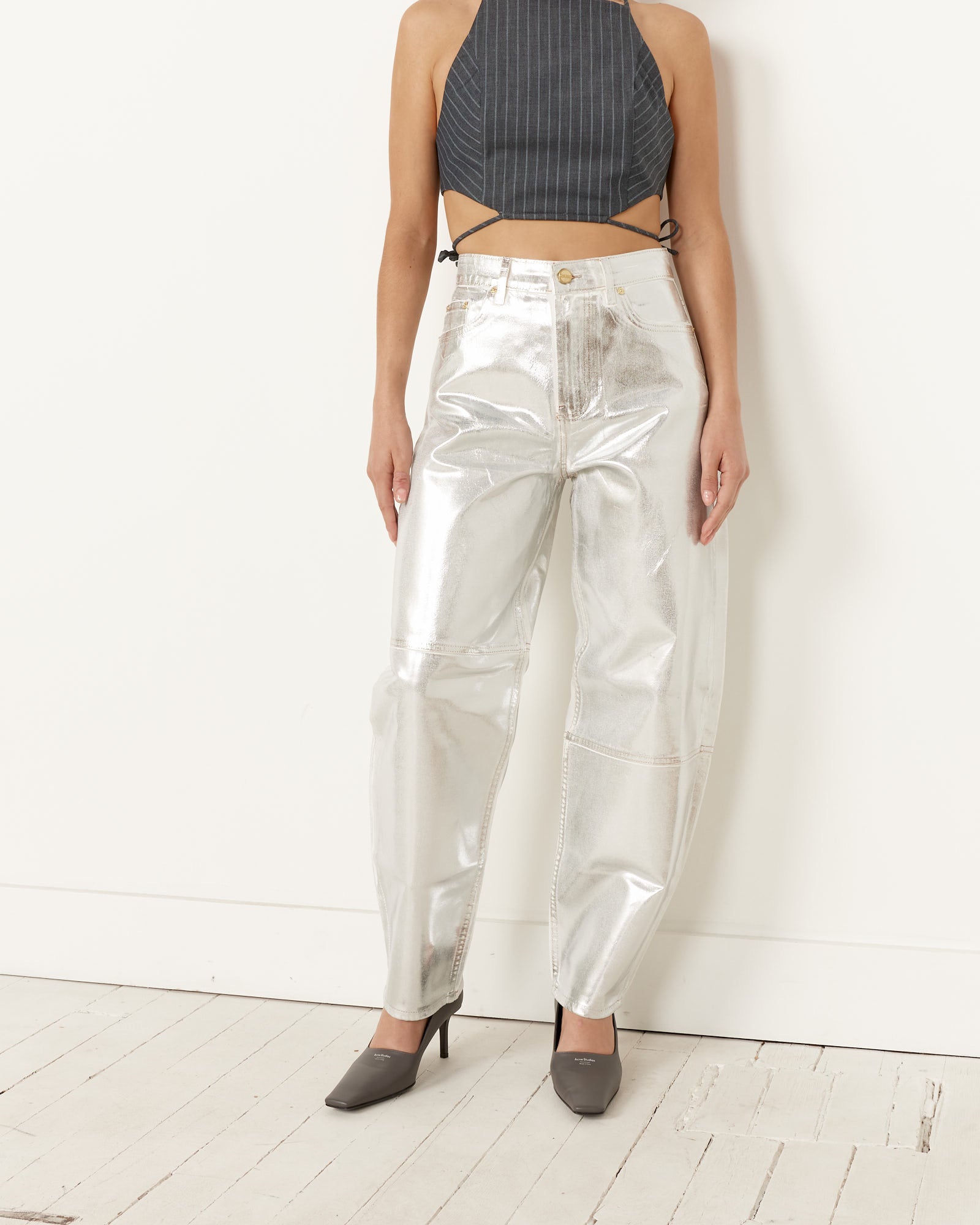 Foil Denim Stary Pant in Bright White