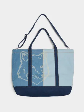 Fox Head Denim Weekender Tote, Washed Indigo