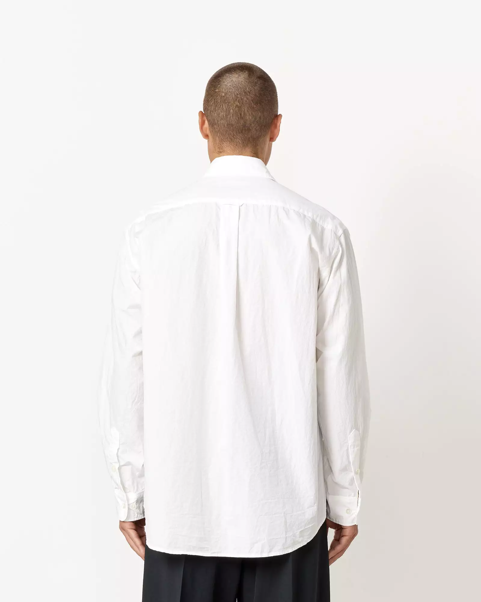 Gio Shirt in Crushed Cotton White