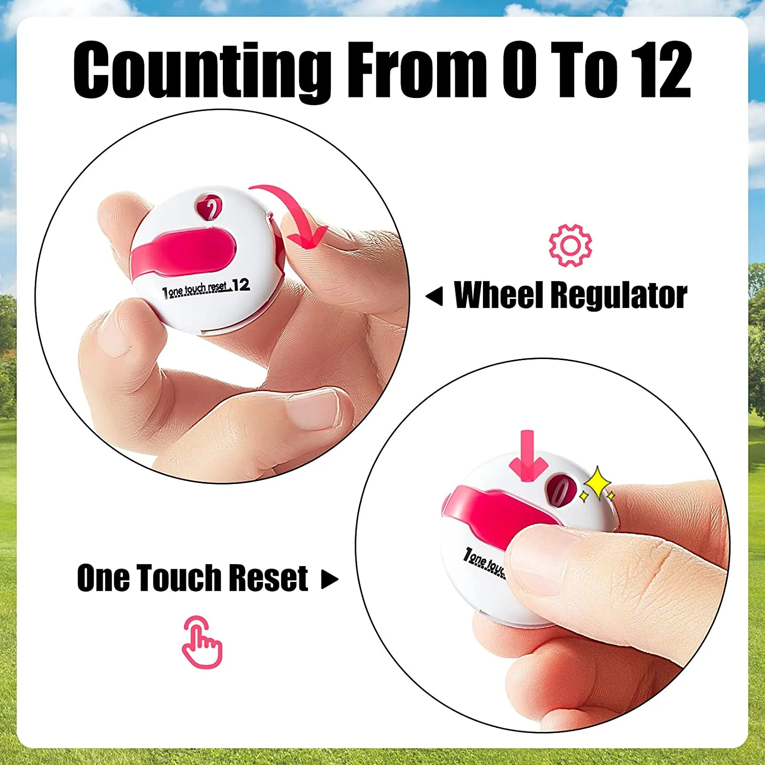 Golf Score Clickers - NEW Bright Color 3 Pieces Golf Stroke Counter