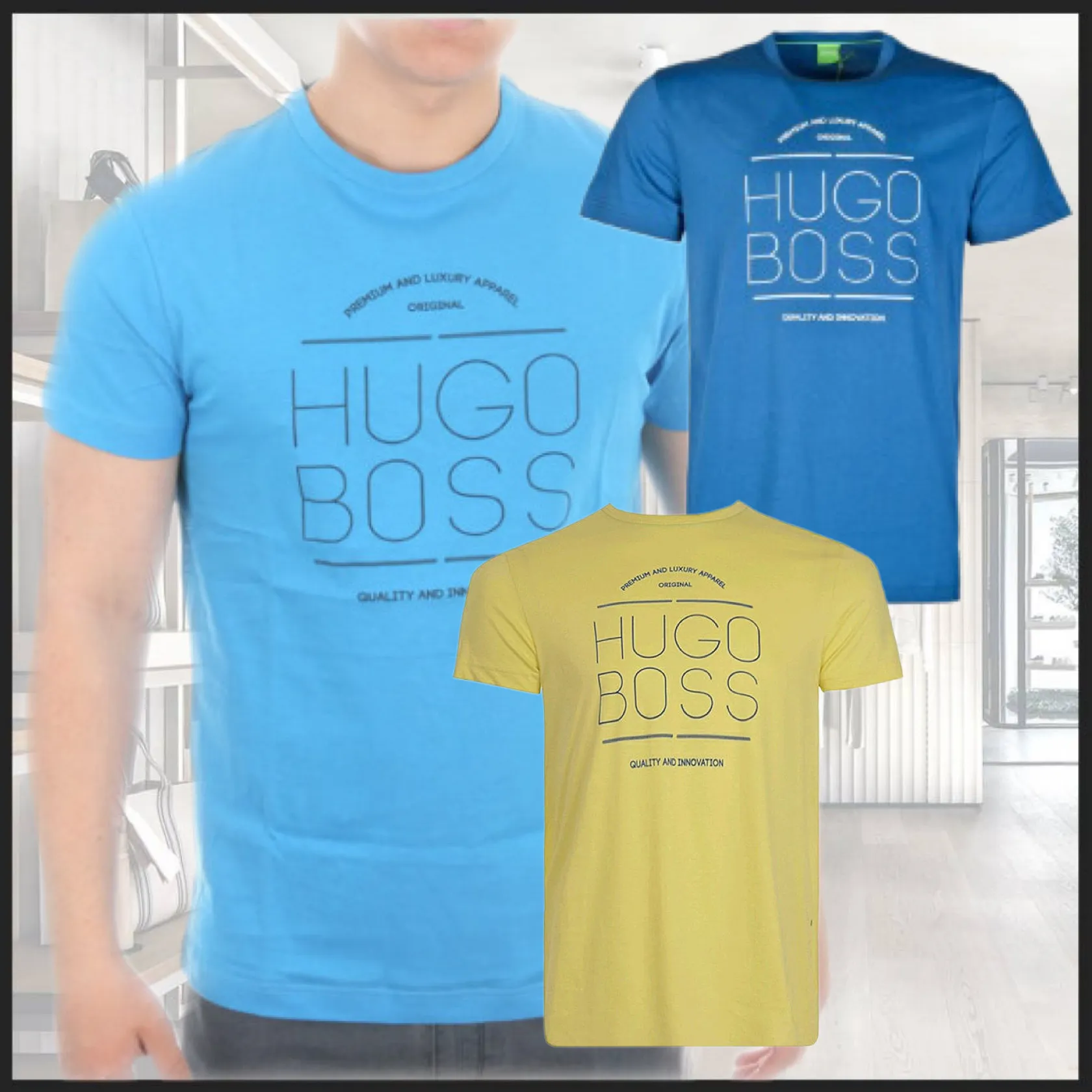 Hugo Boss  |Cotton Short Sleeves Logo T-Shirts