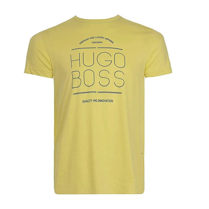 Hugo Boss  |Cotton Short Sleeves Logo T-Shirts