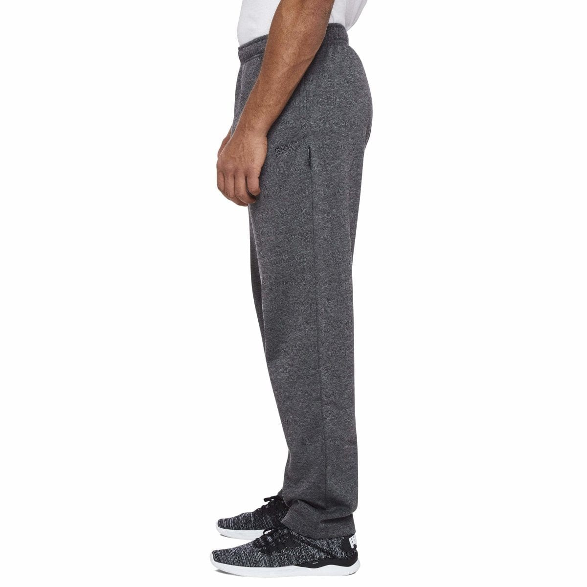 INSPORT MEN'S ASPEN CHARCOAL TRACKPANTS (OPEN LEG)