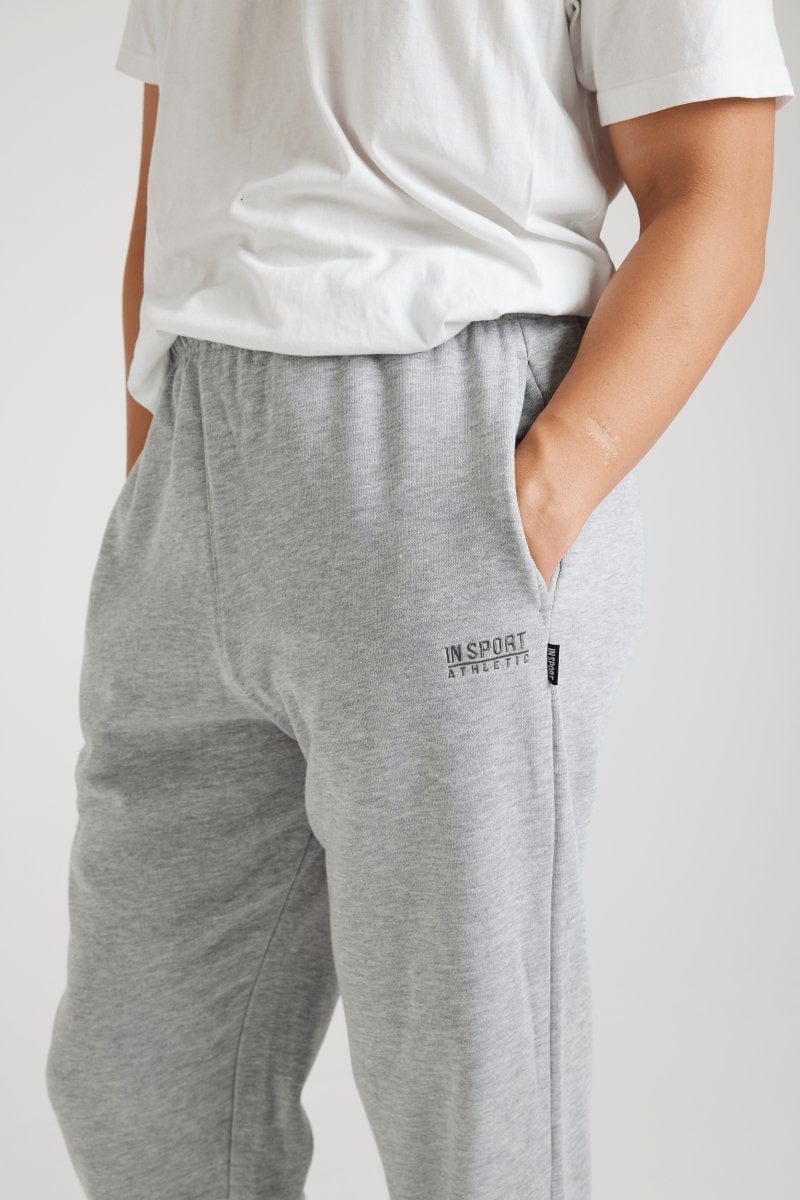 INSPORT MEN'S ASPEN GREY TRACKPANTS (OPEN LEG)