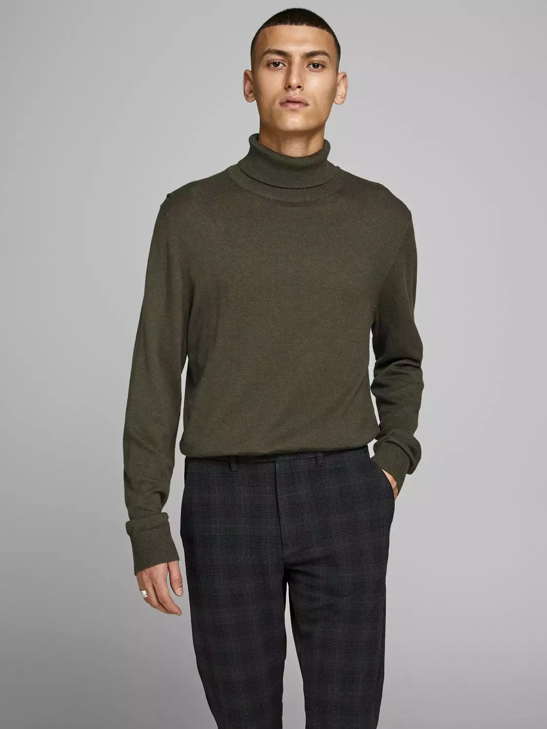 Jack & Jones Men's 'JJEEMIL' Roll Neck Jumper