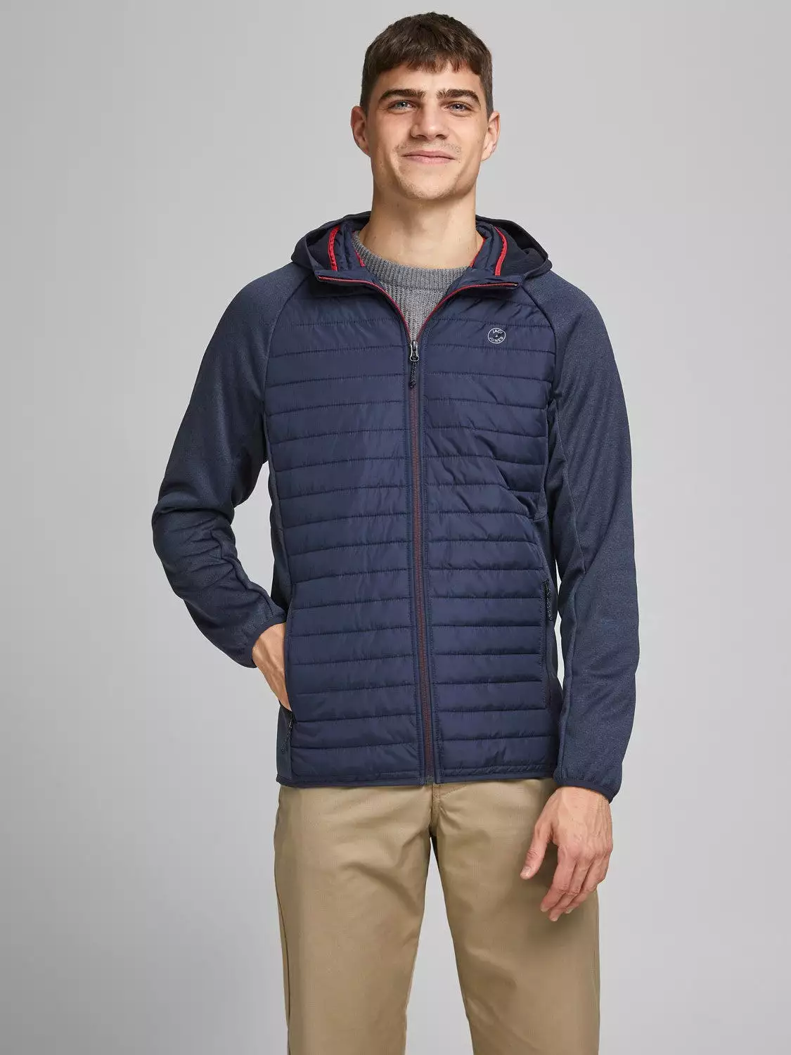 Jack & Jones Men's 'JJEMulti' Quilted Jacket