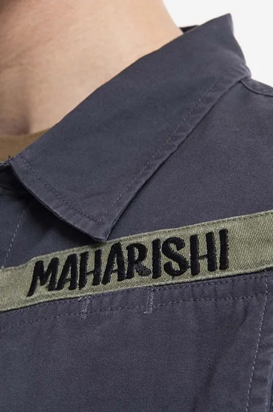 Maharishi cotton shirt Oneness Jungle men's black color