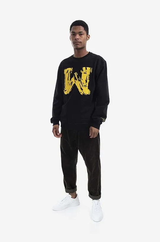 Maharishi cotton sweatshirt Chanile W x Warhol men's black color