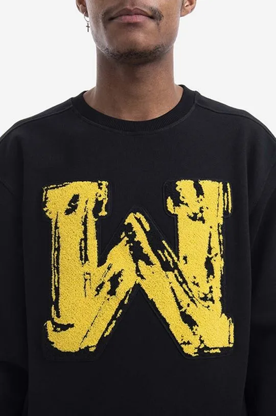 Maharishi cotton sweatshirt Chanile W x Warhol men's black color